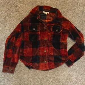 Hippie Rose Red and Black Plaid Shirt